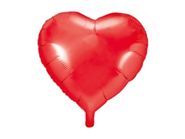 Folieballon Hart - 45 cm- 18 inch - Rood