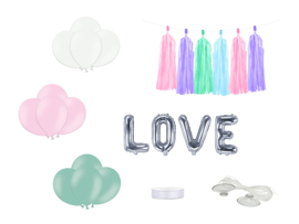 Autodecoratie Colourfull Love - DIY pakket