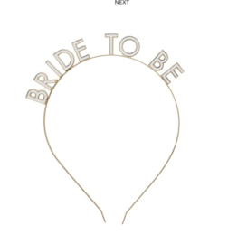 Haarband -  Bride  - Wit met goud