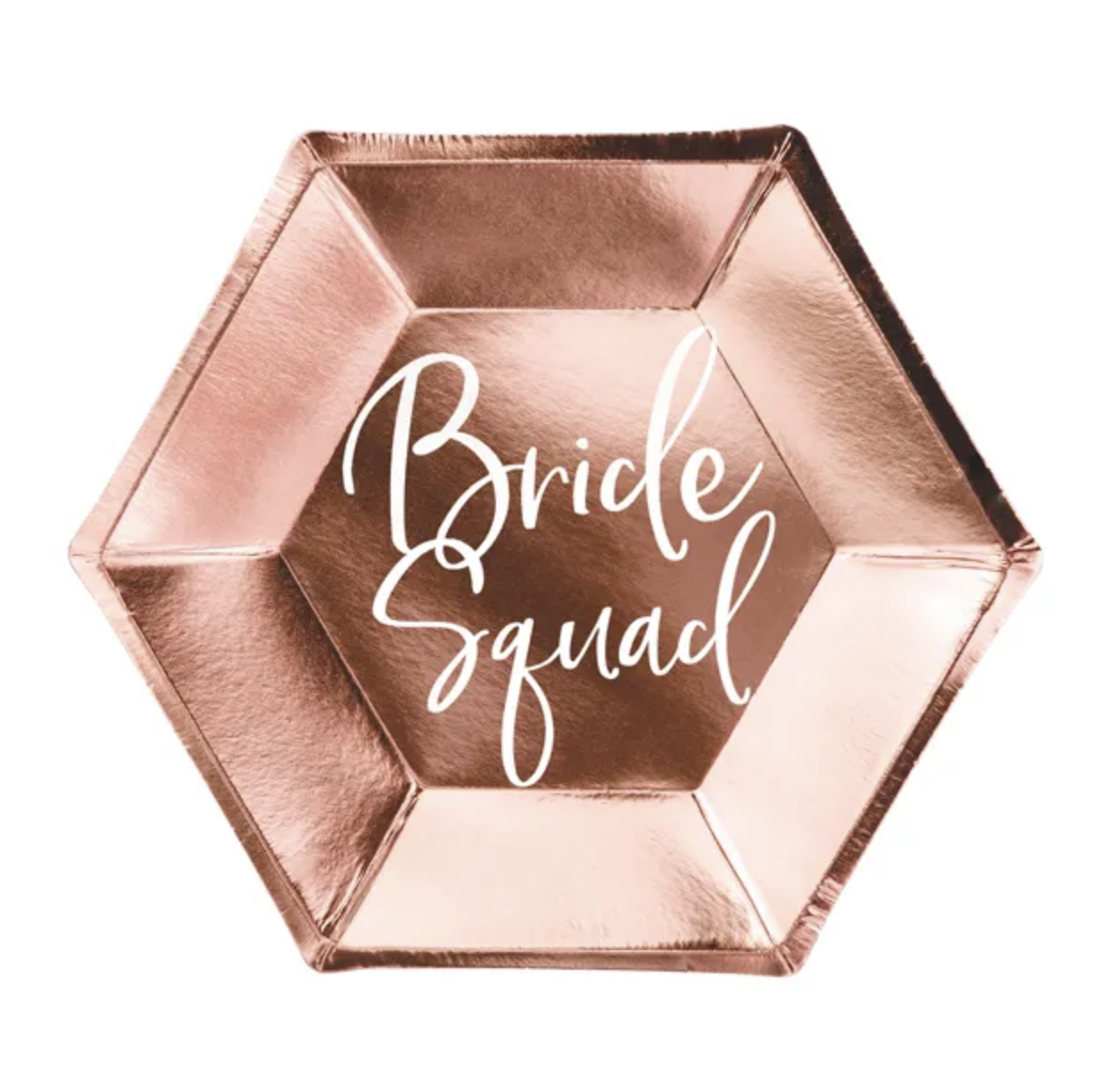 Bordjes - Rosé-goud - Bride Squad (6st)