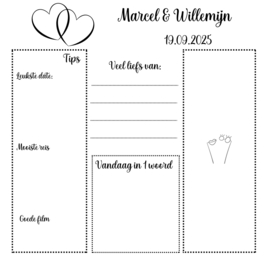 Photobooth Gastenboek op maat - 20 x 20cm  - Volledig naar wens