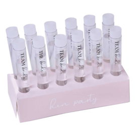 Team Bride - Party Shot tubes met tray - Ginger Ray - Hen party