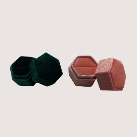 Velvet Ringdoosje  - Gepersonaliseerd - 1 ring