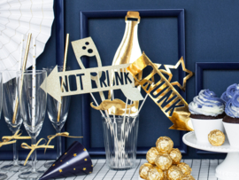 Photobooth Props Gold party ( 8 stuks)