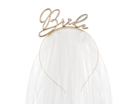 Haarband - Bride met sluier - Goud
