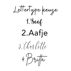 Naamkaartje - Satijn lint met naam