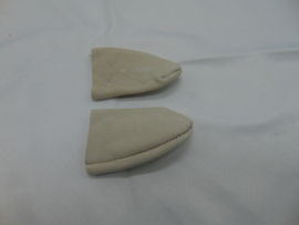 Vingerbescherming wildleer maat 2/small 2 stuks