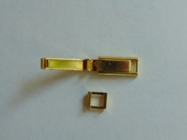 Double klapslot met veertje 3 mm.