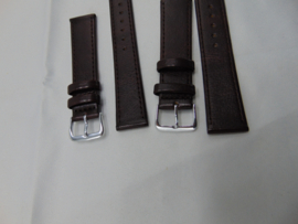 Leren horlogeband zwart