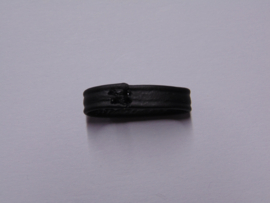 Zwarte band leertjes mat 20 t/m 24 mm. 3 stuks