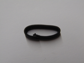 Zwarte band leertjes mat 20 t/m 24 mm. 1 stuks