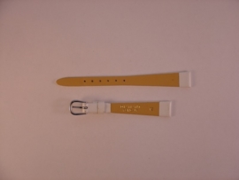 Witte leren horlogeband 12 mm.
