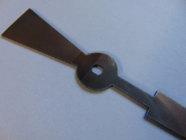 Zwarte alluminium wijzers 12.4 cm.