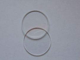 Round mineral glasses of 3 mm. 280-390