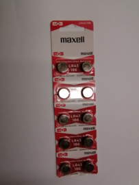 Maxell alkaline knoopcel batterijen LR 43