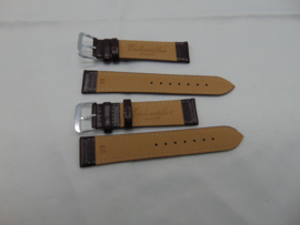 Leren horlogeband zwart