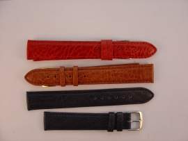 Leren horlogeband 18 mm. extra lang