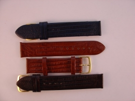 Nappaleren horlogeband 20 mm. met slangenprint