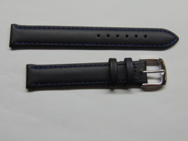 Rundleren blauwe horlogeband 14 mm.
