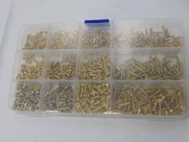 Assortiment messing hout schroeven