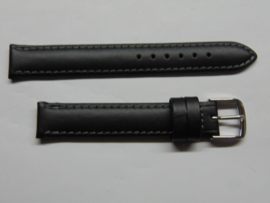 Rundleren zwarte horlogeband 14 mm.