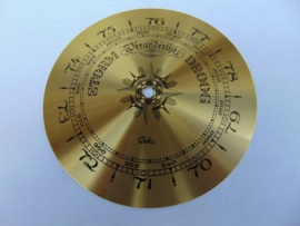 Messing barometer schaal 98 mm.