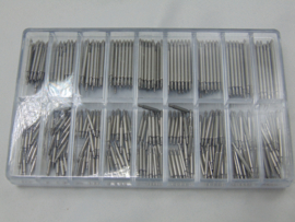 Assortiment stalen push pins 1.5 mm. dik
