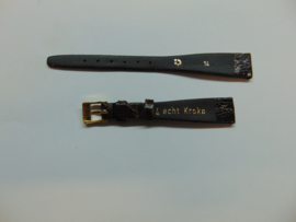 Krokodil leren horlogeband 14 mm.