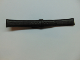 Kalfsleren zwarte horlogeband 18 mm.