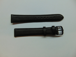 Kalfsleren zwarte horlogeband 20 mm.