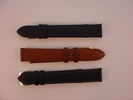 Leren horlogeband 18 mm.