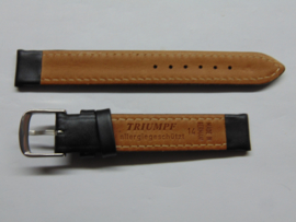 Rundleren zwarte horlogeband 14 mm.