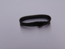 Zwarte band leertjes lak 20 t/m 24 mm. 3 stuks