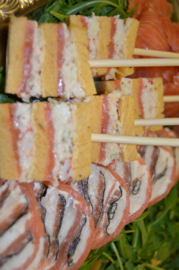 Zalm salade, prijs per persoon