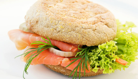 Barguette met gerookte zalm