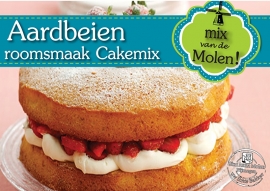 Aardbeien Cakemix met roomsmaak 425 gram