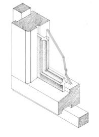 Gietijzeren raam model 047, 1000x1600 mm, geschikt voor isolatieglas