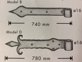 Model D. Lengte 78 cm