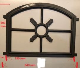 Gietijzeren raam model 024, 780x600 mm