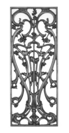 Gietijzeren deurrooster model 420,  35 x 87,5 cm