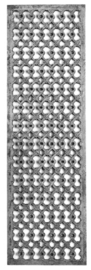Gietijzeren deurrooster model 320, 23,5 x 77,5 cm, onbehandeld