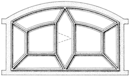 Gietijzeren raam model 066, 980x550 mm