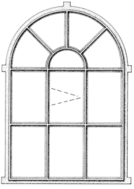 Gietijzeren raam model 049, 670x935 mm, draaibaar middenraam