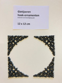 Gietijzeren hoekornament, 120x120 mm