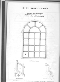 Gietijzeren raam model 047, 1000x1600 mm, geschikt voor isolatieglas