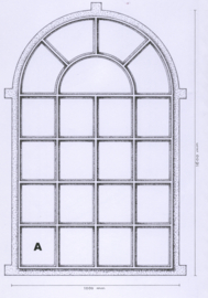 Gietijzeren raam model 047, 1000x1600 mm, geschikt voor isolatieglas