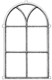 Gietijzeren raam model 044, 420x680 mm