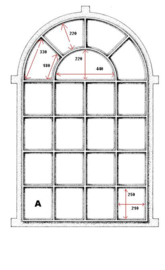 Gietijzeren raam model 047, 1000x1600 mm, geschikt voor isolatieglas