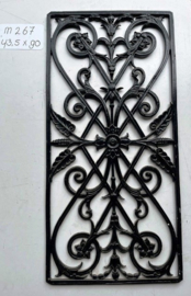 M267 - 43,5 x 90 cm, Geschopeerd en zwart gepoedercoat