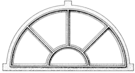 Gietijzeren raam model 06, 640x350 mm